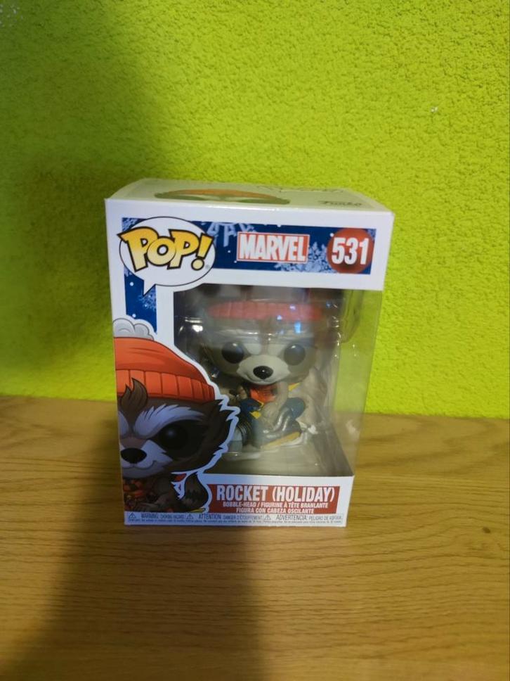 Funko pop! Rocket (holiday) #531, Verzamelen, Poppetjes en Figuurtjes, Zo goed als nieuw, Ophalen of Verzenden