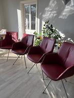 Draaibare eetkamerstoelen leer, Huis en Inrichting, Ophalen, Gebruikt, Leer, Vier