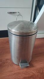 Gratis RVS Prullenbak met Pedaal, Ophalen, Rvs, Met pedaal, Minder dan 50 cm