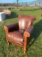 Leren fauteuil, Huis en Inrichting, Fauteuils, Ophalen, Zo goed als nieuw, 75 tot 100 cm, 50 tot 75 cm