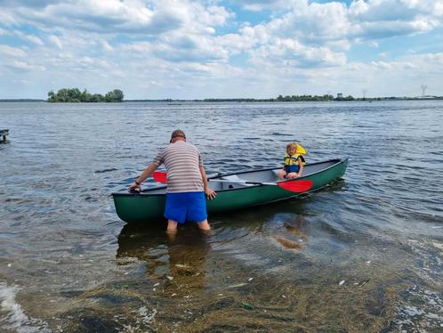 3 persoons canadese kano, Watersport en Boten, Kano's, Zo goed als nieuw, Canadese kano of Open kano, Met peddels, Ophalen