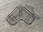 Badkamer rekje zwart staal met ophangplakkers, Ophalen of Verzenden, Zo goed als nieuw, Zwart, Overige typen