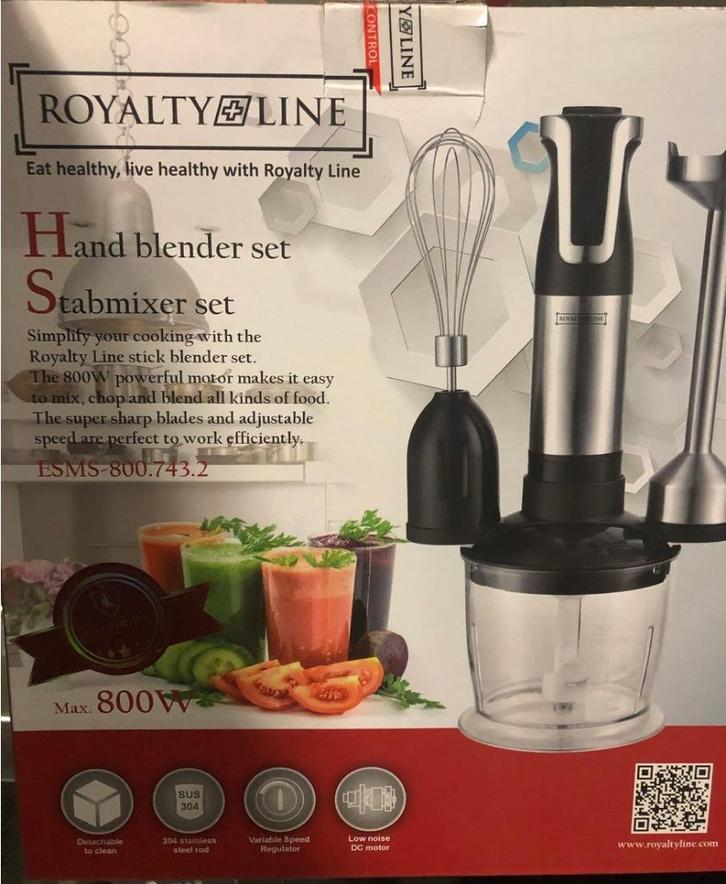 Mixer 3 in 1 RVS uitvoering - Nieuw., Witgoed en Apparatuur, Keukenmixers, Nieuw, Minder dan 1 liter, 2 snelheden, Vaatwasserbestendig