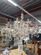 Kristallen Kroonluchter - 8 Armen, 12 Lichtpunten, Ophalen of Verzenden, Gebruikt, Glas, Klassiek