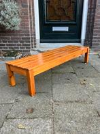 Vintage grenen lattenbank/lattentafel 1970 Scandinavisch, Huis en Inrichting, Banken | Bankstellen, Gebruikt, Verzenden, Minder dan 75 cm