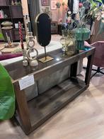 Sidetable / Wandkast met Glazen Blad, Huis en Inrichting, Tafels | Sidetables, Ophalen, 50 tot 100 cm, Glas, Zo goed als nieuw