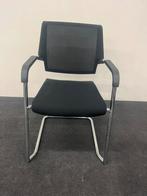 Vergaderstoel opnieuw gestoffeerd netweave zwart /chroom, Ophalen of Verzenden, Gebruikt, Zwart, Vijf, Zes of meer stoelen