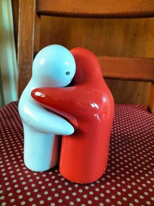 Peper & zoutstel spookjes oranje-bruin en wit,keramiek, Huis en Inrichting, Keuken | Servies, Gebruikt, Overige typen, Overige stijlen
