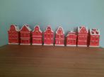Traditionele kersthuisjes set van 8, Ophalen of Verzenden