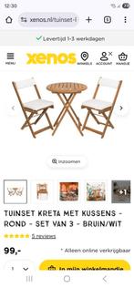 Bistro tuinset hout, Tuin en Terras, Tuinsets en Loungesets, Ophalen of Verzenden, Zo goed als nieuw, Hout, 2 zitplaatsen