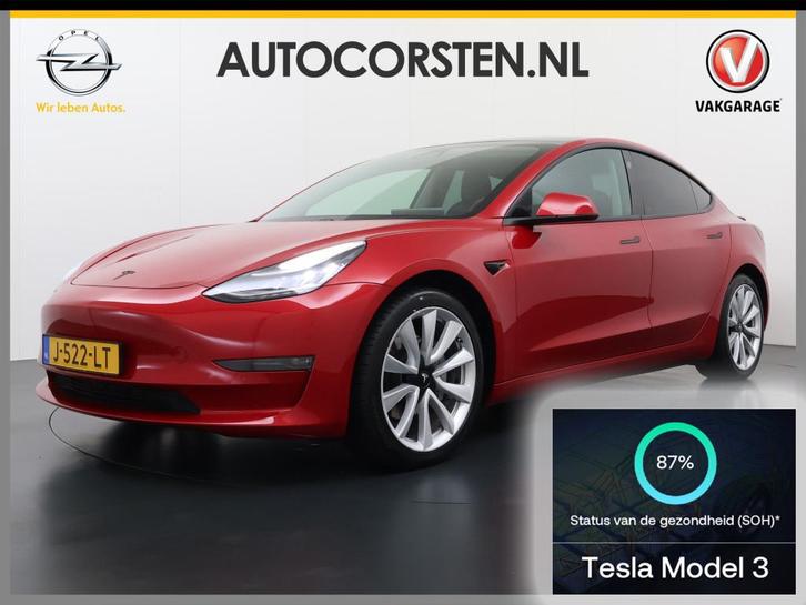 Tesla Model 3 Long Range AWD 75kWh 463PK 19"Lmv FSD-3 Comput, Auto's, Tesla, Bedrijf, Te koop, Model 3, 4x4, ABS, Achteruitrijcamera
