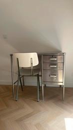 Vintage rvs bureau, Huis en Inrichting, Bureaus, Ophalen, Gebruikt, Bureau