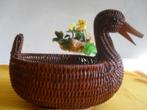 Pasen vintage Paasmandje/ eiermandje in de vorm van een eend, Ophalen of Verzenden