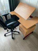 Mooi compact bureau incl bureaustoel, In hoogte verstelbaar, Zo goed als nieuw, Ophalen, Bureau