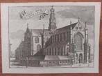 2 / Grote Kerk of Sint Bavo Kerk te Haarlem, Antiek en Kunst, Kunst | Etsen en Gravures, Ophalen of Verzenden