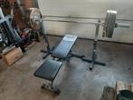 Olympische barbell set 120kg+ benchpress, Ophalen, Zo goed als nieuw