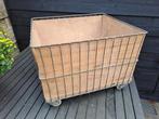 metalen bak op zwenkwielen, Doe-het-zelf en Verbouw, Kratten en Dozen, Ophalen, 100 cm of meer, 60 cm of meer, Bak of Kist