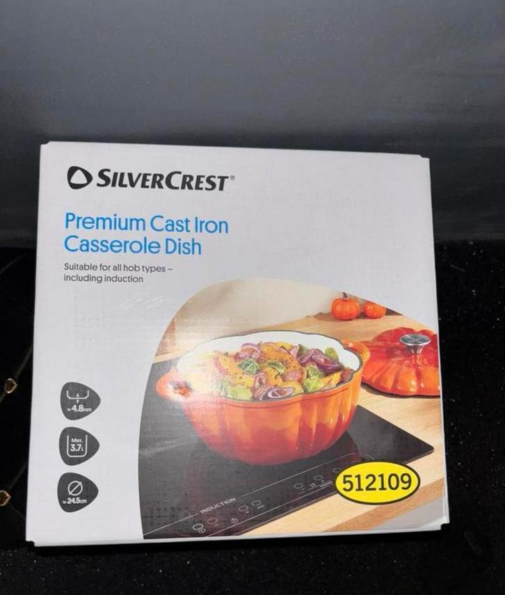 SilverCrest pompoen pan gietijzer, Huis en Inrichting, Keuken | Potten en Pannen, Nieuw, Koekenpan of Braadpan, Gietijzer, Ophalen of Verzenden