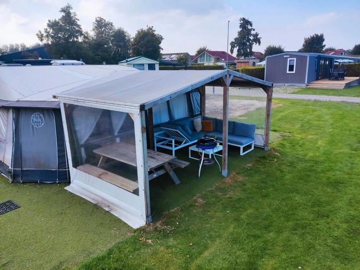 Overkapping/veranda. Inclusief tuinset en picknicktafel., Tuin en Terras, Overkappingen, Zo goed als nieuw, Ophalen
