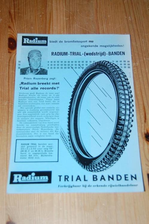 Radium - Trial (wedstrijd) banden, Motoren, Handleidingen en Instructieboekjes, Overige merken, Ophalen of Verzenden
