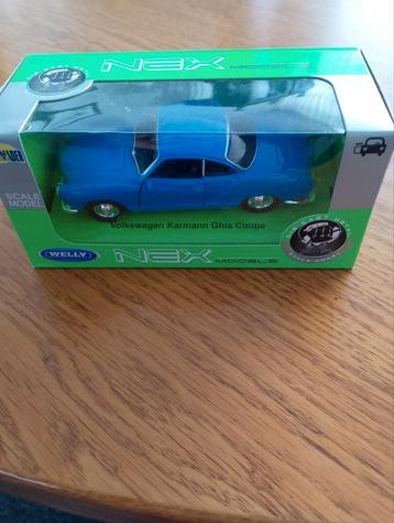 Te koop welly V.W Karmann Ghia Coupe kleur blauw  beschikbaar voor biedingen