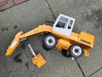 Liebherr graafmachine geel wit zwart auto zandbak speelgoed, Ophalen, Gebruikt