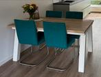 Eettafel met stoelen, Huis en Inrichting, Tafels | Eettafels, Ophalen, Gebruikt, Modern, Vier personen