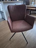 Eetkamerstoelen lederlook cognac draaibaar 3 nieuw, Huis en Inrichting, Stoelen, Ophalen, Nieuw, Lederlook modern, Drie