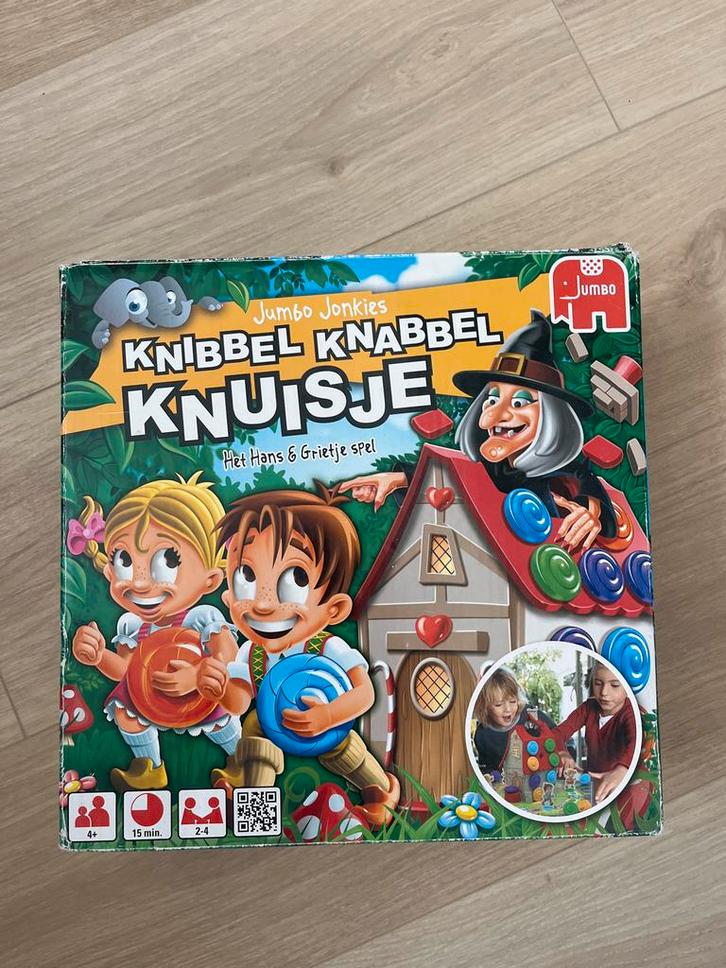 Knibbel Knabbel Knuisje - Hans & Grietje Spel, Hobby en Vrije tijd, Gezelschapsspellen | Bordspellen, Gebruikt, Drie of vier spelers