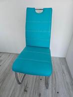 2 Prachtige turquase stoelen ( in goede staat ), Huis en Inrichting, Stoelen, Twee, Metaal, Zo goed als nieuw, Ophalen