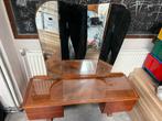 Vintage kaptafel, nachtkastjes en stoel., Huis en Inrichting, Tafels | Kaptafels, Gebruikt, 100 tot 150 cm, Vintage, Ophalen of Verzenden