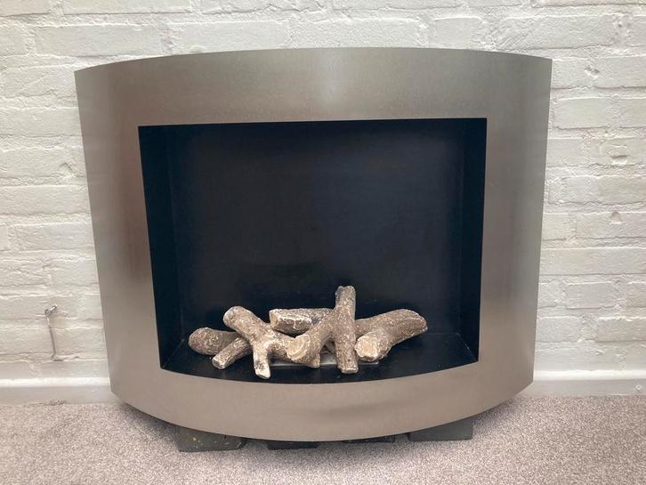 RVS bio ethanol haard, Huis en Inrichting, Haarden, Gebruikt, Overige soorten, Ophalen