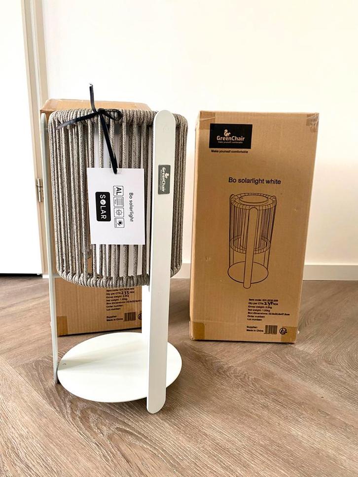 GreenChair Bo solarlight white - Nieuw in doos!, Huis en Inrichting, Lampen | Vloerlampen, Nieuw, Overige materialen, Ophalen of Verzenden