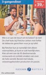 3-gangendiner 2 personen € 39,00 in Fletcher Hotel korting, Twee personen, Kortingsbon, Overige typen