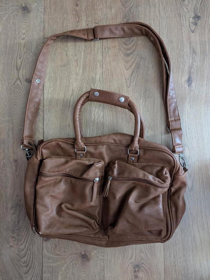 Bruine tas, Kinderen en Baby's, Luiertassen, Gebruikt, Schoudertas, Ophalen of Verzenden
