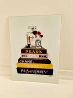Glas schilderij chanel dior prada yves saint laurant, Huis en Inrichting, Woonaccessoires | Schilderijen, Tekeningen en Foto's