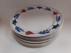 Boerenbont by Boch, 9x plat dinerbord 24 cm WD-022, Gebruikt, Ophalen of Verzenden, Bord(en), Aardewerk