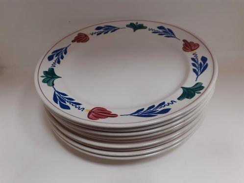 Boerenbont by Boch, 9x plat dinerbord 24 cm WD-022, Huis en Inrichting, Keuken | Servies, Gebruikt, Bord(en), Boerenbont, Aardewerk