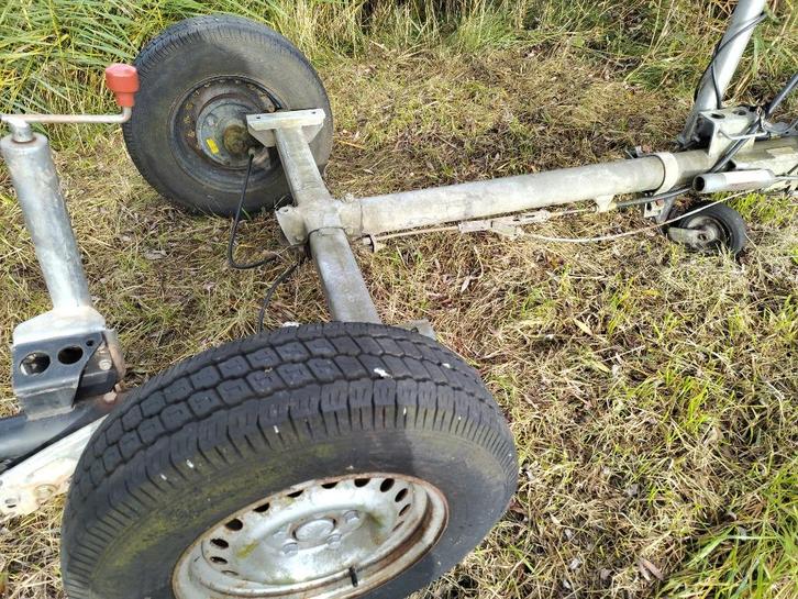 zware aanhangwagen assen met trekstang onderstellen, Auto diversen, Aanhangwagen-onderdelen, Gebruikt, Ophalen