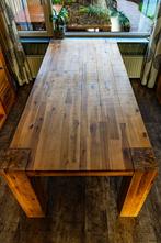 Robuuste houten eettafel, Huis en Inrichting, Tafels | Eettafels, Ophalen, Gebruikt, 200 cm of meer, 50 tot 100 cm