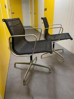2 vintage Eames Aluminium Chairs EA 108 (Herman Miller), Ophalen, Gebruikt, Twee, Zwart
