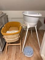 Mozesmand, babybadje + accessoires, flessen sterilisator, Ophalen, Gebruikt, Wieg