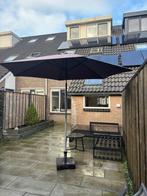 Parasol + parasolvoet antraciet, Ophalen, Zo goed als nieuw, 3 tot 4 meter