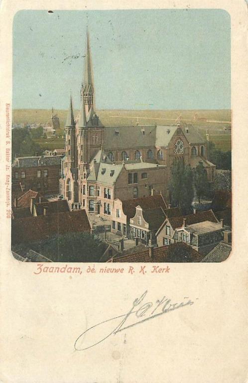 (701-318-037) Zaandam de nieuwe RK Kerk, Verzamelen, Ansichtkaarten | Nederland, Noord-Holland, Verzenden