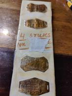 Oude rijwiel belasting bordjes 1936/1937, Ophalen of Verzenden, Gebruikt, Reclamebord