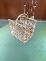 Mooie haardhout mand, Ophalen of Verzenden, Gebruikt, Overige materialen, Minder dan 50 cm