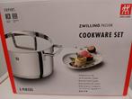 Zwilling pannenset 5 pannen, Huis en Inrichting, Keuken | Potten en Pannen, Ophalen, Nieuw, Rvs, Pannenset