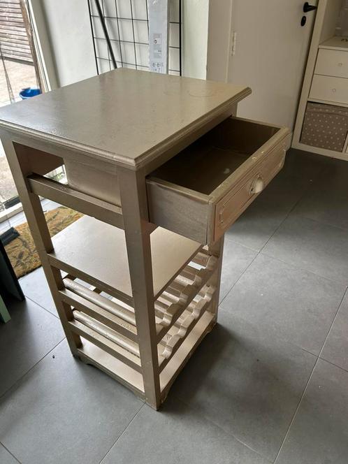 Bar tafeltje flessenrek dranktafel, Huis en Inrichting, Barren, Zo goed als nieuw, Ophalen
