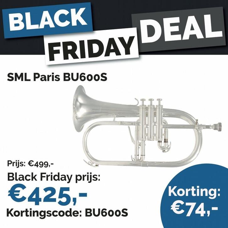 SML Paris BU600S - Bugel, Muziek en Instrumenten, Blaasinstrumenten | Trompetten, Nieuw, Overige typen, Met koffer, Ophalen of Verzenden