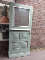 hardhouten achterdeur met dubbeleglas, Doe-het-zelf en Verbouw, Deuren en Horren, Ophalen, Gebruikt, 80 tot 100 cm, Buitendeur